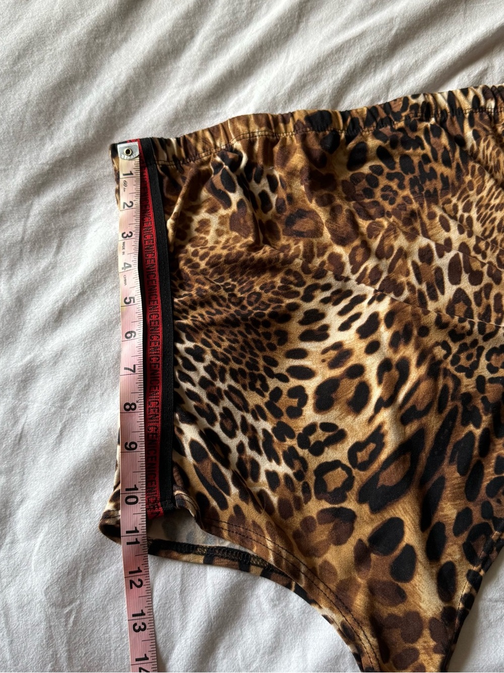 Leopard Print Strapless Bodysuit - Brown - Picture 3 of 6